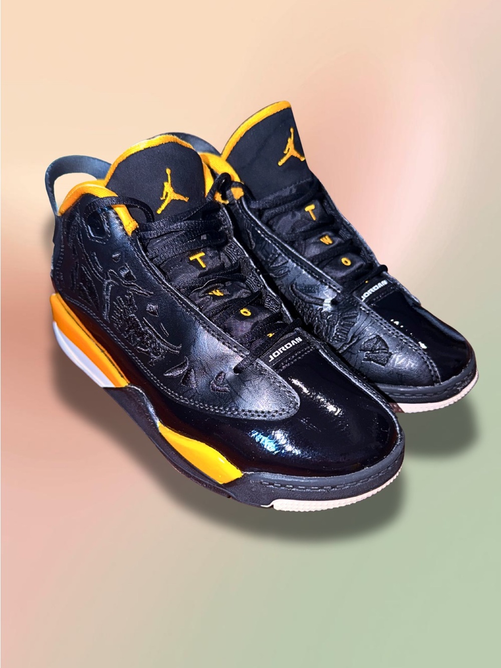 Jordan Dub Zero Black Taxi 3Y Black Yellow Patent Leather DV1359-017